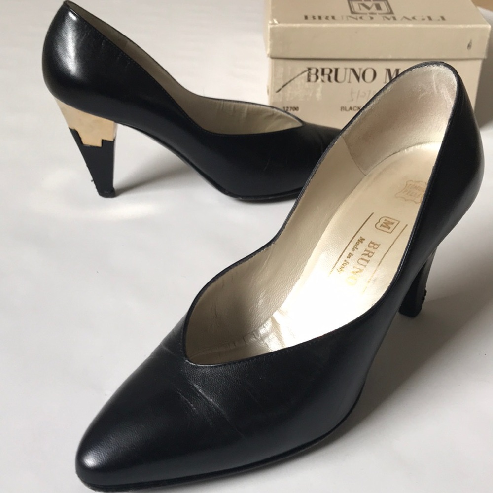 BRUNO MAGLI Pumps - Gold Heel Accent